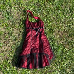 Halter Red and black dress